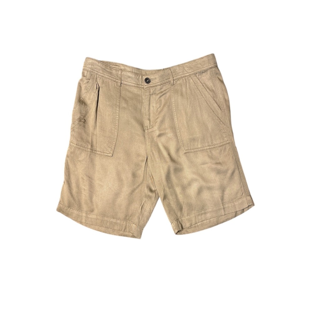 Tribal Womens Khaki Tan 100% Rayon Twill High Rise Utility‎ Shorts Size 8 NWT